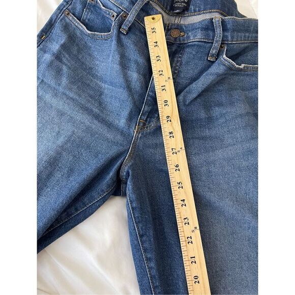 J.Crew Jeans Womens Tag Size 30 High Rise Skinny Unhemmed Medium Wash Denim - Picture 4 of 7